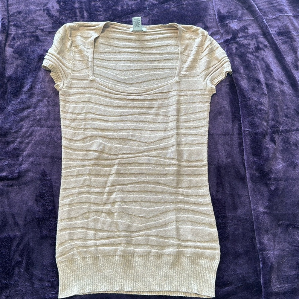 Cache Gold short sleeve sweater